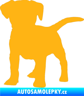 Samolepka Pes 056 levá štěně světle oranžová