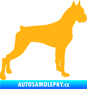 Samolepka Pes 087 pravá Boxer světle oranžová