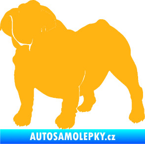 Samolepka Pes 089 levá Buldok světle oranžová