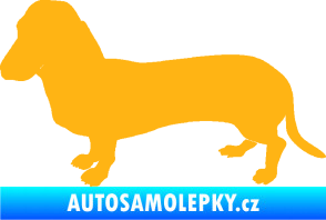 Samolepka Pes 094 levá Baset světle oranžová
