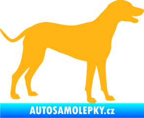 Samolepka Pes 095 pravá Dalmatin světle oranžová