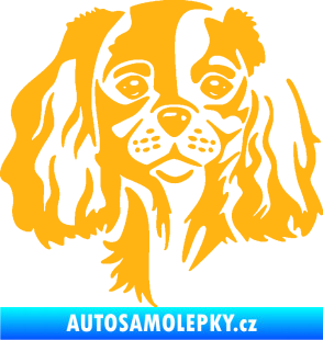 Samolepka Pes 132 levá Cavalier king Charles spaniel světle oranžová