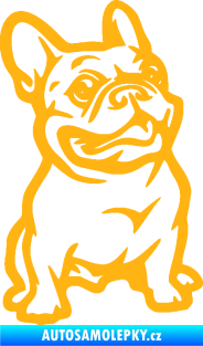 Samolepka Pes 139 pravá francouzský buldoček světle oranžová