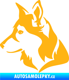 Samolepka Pes 165 levá světle oranžová