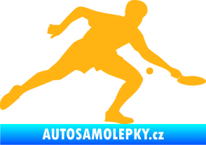 Samolepka Ping pong 001 pravá světle oranžová