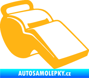 Samolepka Píšťalka 001 pravá světle oranžová