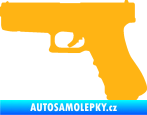 Samolepka Pistole 001 levá světle oranžová