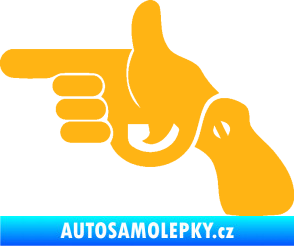 Samolepka Pistole 002 levá han gun světle oranžová