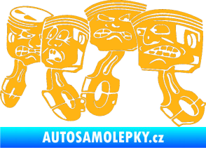 Samolepka Písty levá světle oranžová