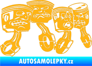 Samolepka Písty pravá světle oranžová