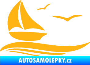 Samolepka Plachetnice 002 levá světle oranžová