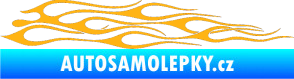 Samolepka Plameny 003 světle oranžová