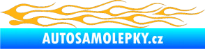 Samolepka Plameny 005 světle oranžová