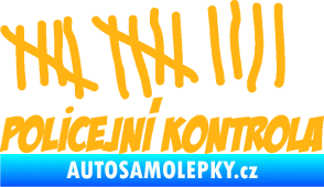 Samolepka Policejní kontrola zářezy světle oranžová