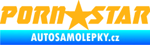 Samolepka Porn star  světle oranžová