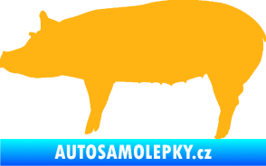 Samolepka Prase 002 levá světle oranžová