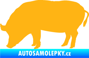 Samolepka Prase 004 levá světle oranžová