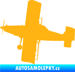 Samolepka Práškovací letoun Čmelák levá světle oranžová