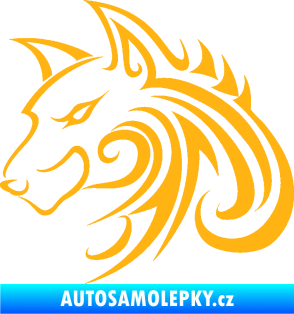 Samolepka Predator tattoo 001 levá světle oranžová