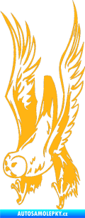 Samolepka Predators 019 levá sova světle oranžová