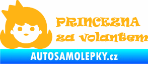 Samolepka Princezna za volantem světle oranžová