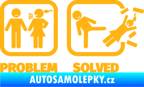 Samolepka Problem? Solved 001 světle oranžová