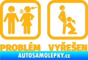 Samolepka Problém? Vyřešen 003 světle oranžová