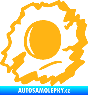 Samolepka Průstřel 002 levá světle oranžová