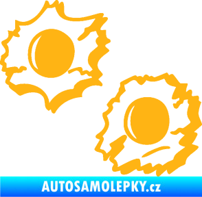 Samolepka Průstřely 001 levá světle oranžová