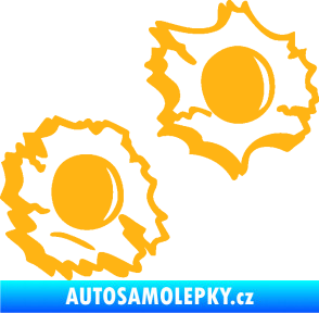 Samolepka Průstřely 001 pravá světle oranžová
