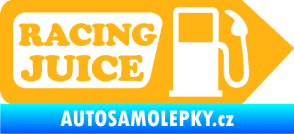 Samolepka Racing juice symbol tankování světle oranžová