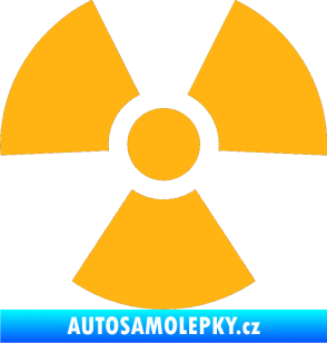 Samolepka Radioactive 001 radiace světle oranžová
