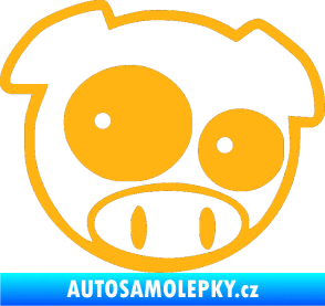 Samolepka Rally pig 001 pravá světle oranžová