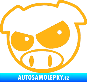 Samolepka Rally pig 002 levá světle oranžová