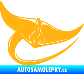 Samolepka Rejnok 001 pravá světle oranžová