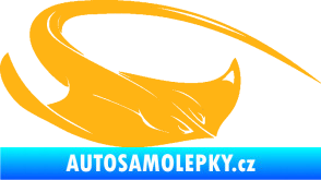 Samolepka Rejnok 002 pravá světle oranžová
