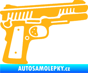 Samolepka Revolver 003 pravá světle oranžová