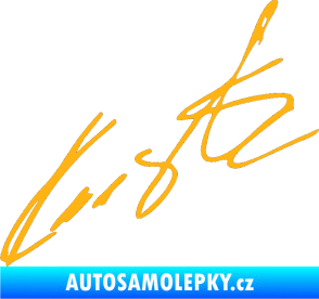 Samolepka Podpis Roman Kresta  světle oranžová