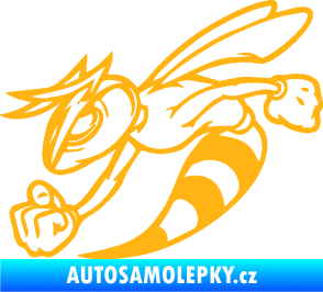 Samolepka Rozzuřená vosa 001 levá světle oranžová