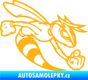 Samolepka Rozzuřená vosa 001 pravá světle oranžová