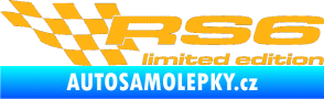 Samolepka RS6 limited edition levá světle oranžová