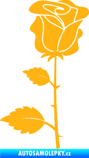 Samolepka Růže 007 levá světle oranžová