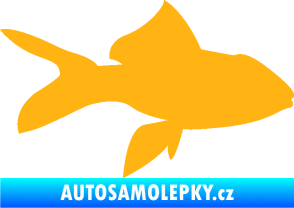 Samolepka Ryba 002 pravá světle oranžová