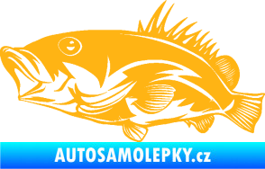Samolepka Ryba 004 levá světle oranžová