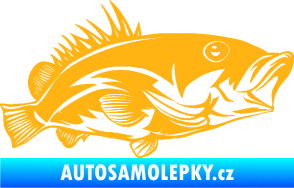 Samolepka Ryba 004 pravá světle oranžová