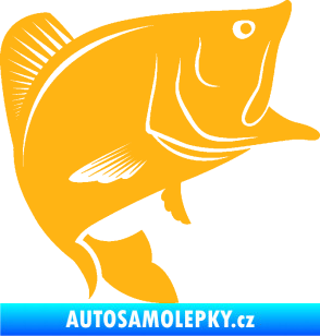 Samolepka Ryba 009 pravá světle oranžová