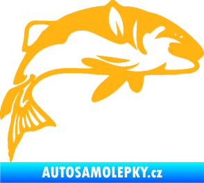 Samolepka Ryba 010 pravá světle oranžová