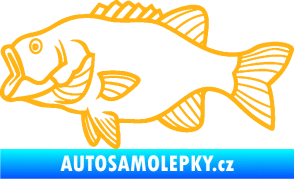 Samolepka Ryba 015 levá světle oranžová