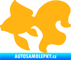 Samolepka Ryba 019 levá závojnatka světle oranžová
