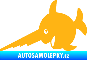 Samolepka Ryba 023 piloun levá světle oranžová